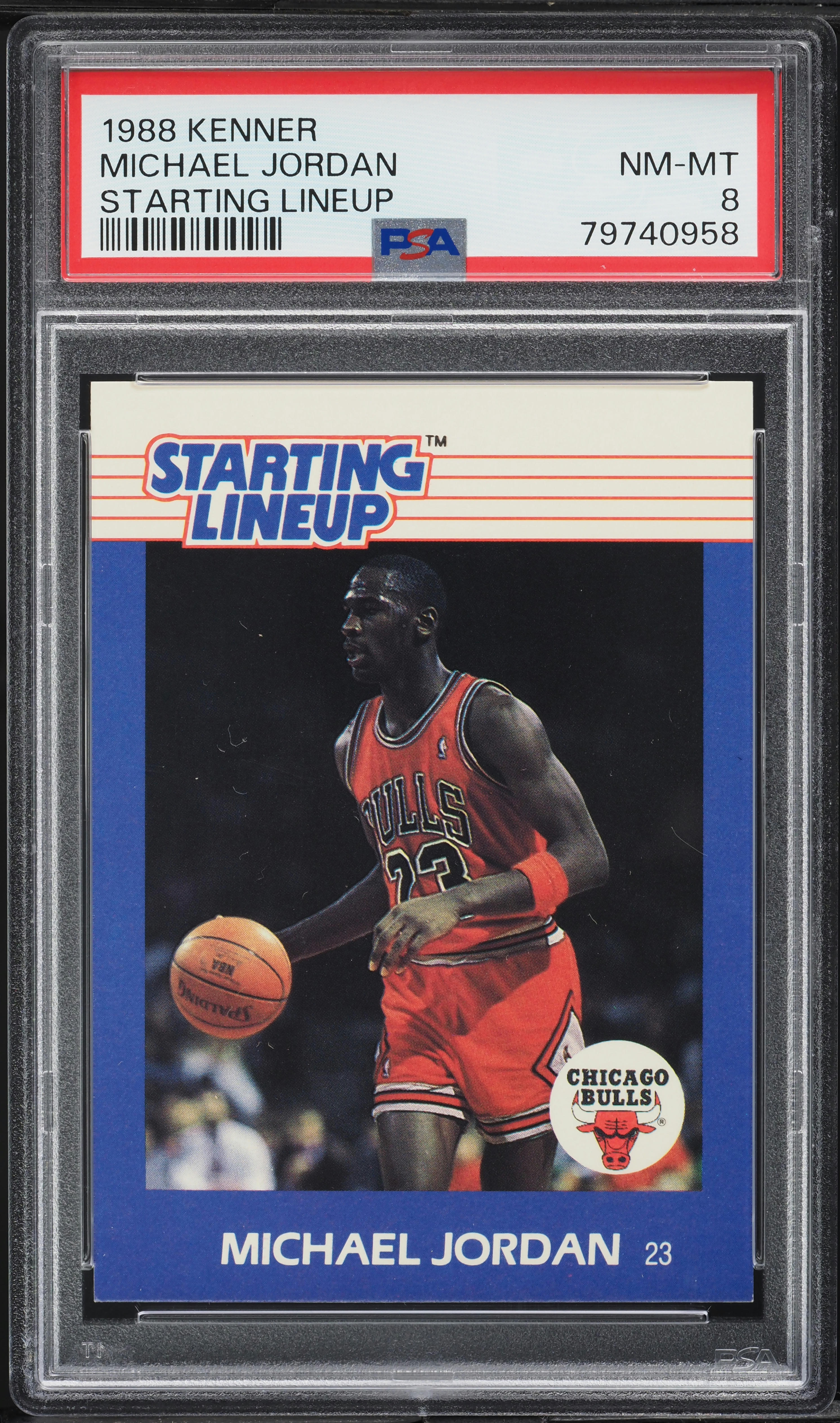 1988 Kenner Starting Lineup Michael Jordan PSA 8 NM-MT on Fanatics