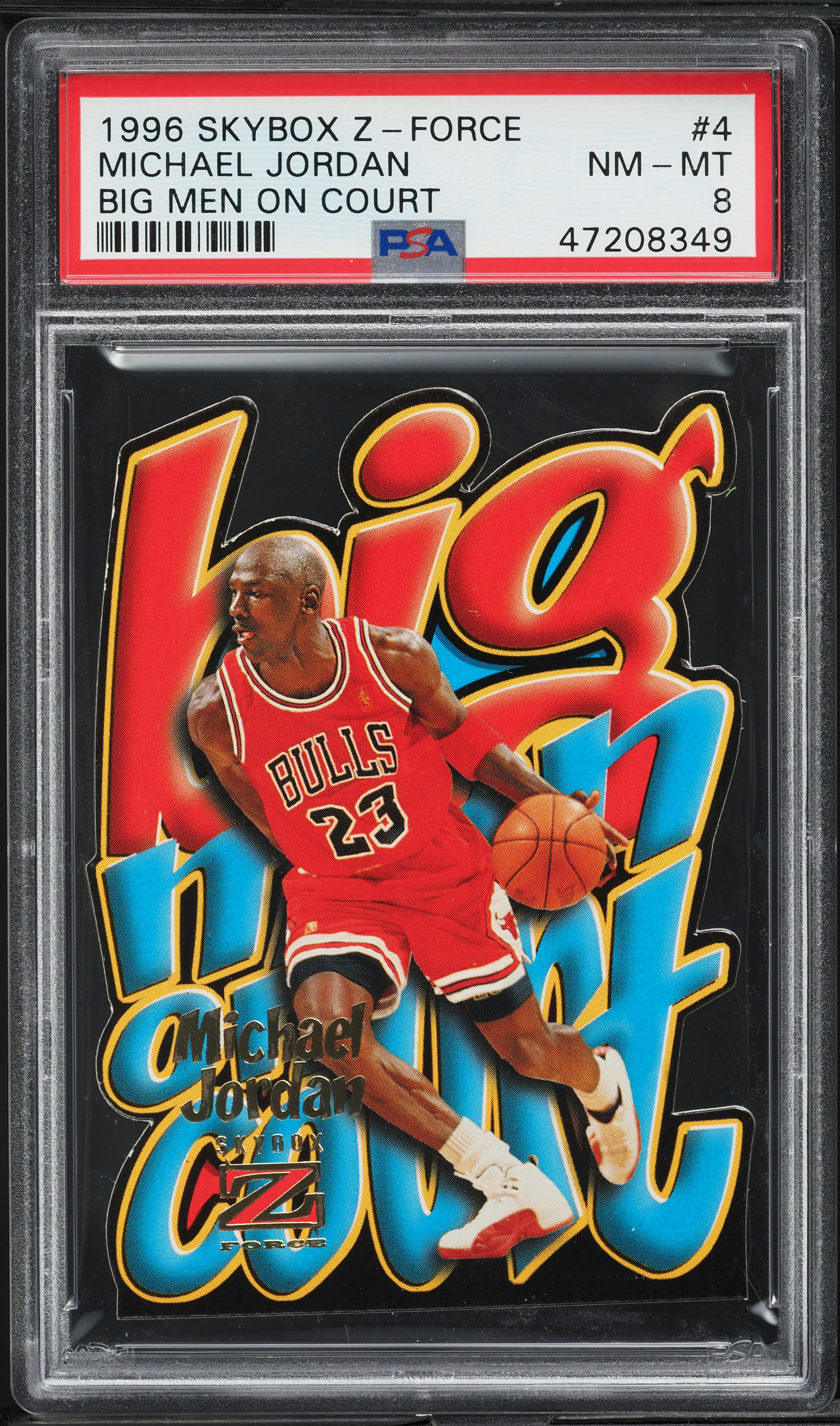 1996 Skybox Z-Force Big Men On Court Die-Cut Michael Jordan #4 PSA