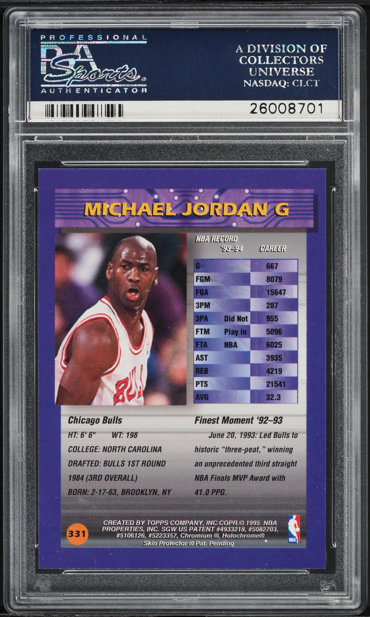 1994 Finest Refractor Michael Jordan #331 PSA 9 MINT