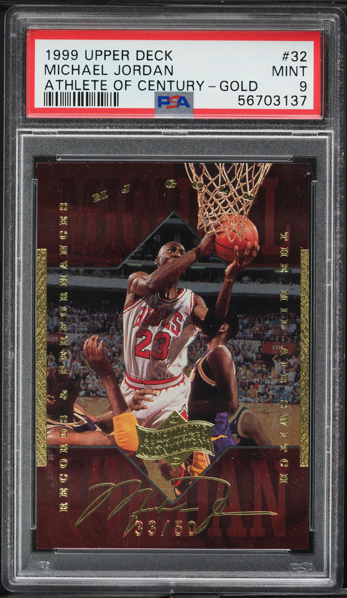 1999 Upper Deck Athlete Of The Century Gold Michael Jordan /50 #32 PSA 9 MINT