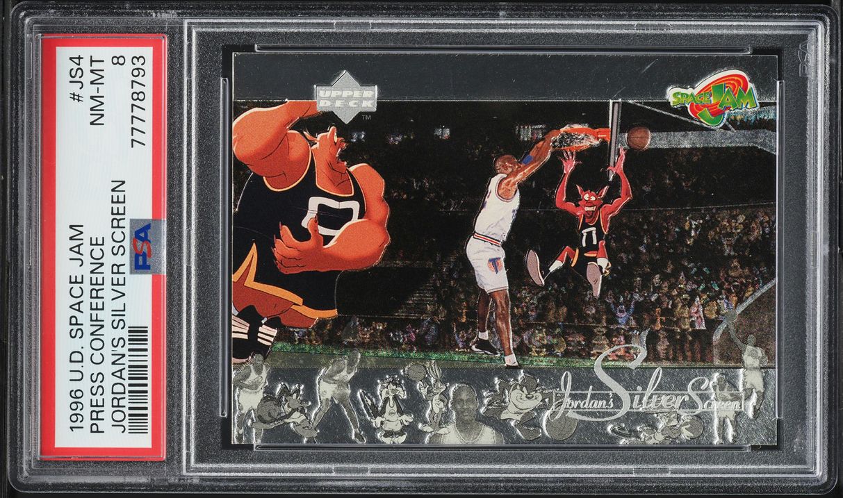 1996 Upper Deck Space Jam Silver Screen Michael Jordan #JS4 PSA 8
