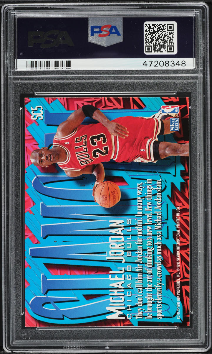1996 Skybox Z-Force Slam Cam Michael Jordan #SC5 PSA 8.5 NM-MT+