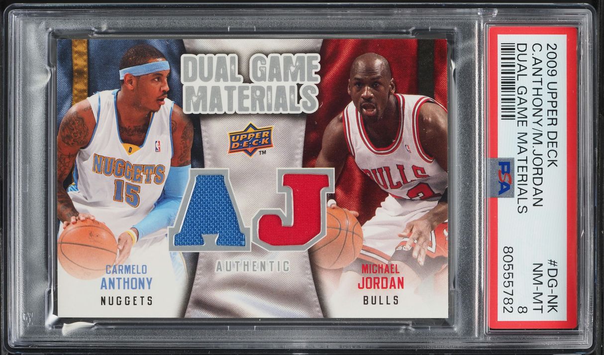 2009 Upper Deck Dual Carmelo Anthony Michael Jordan PATCH #DG-NK 