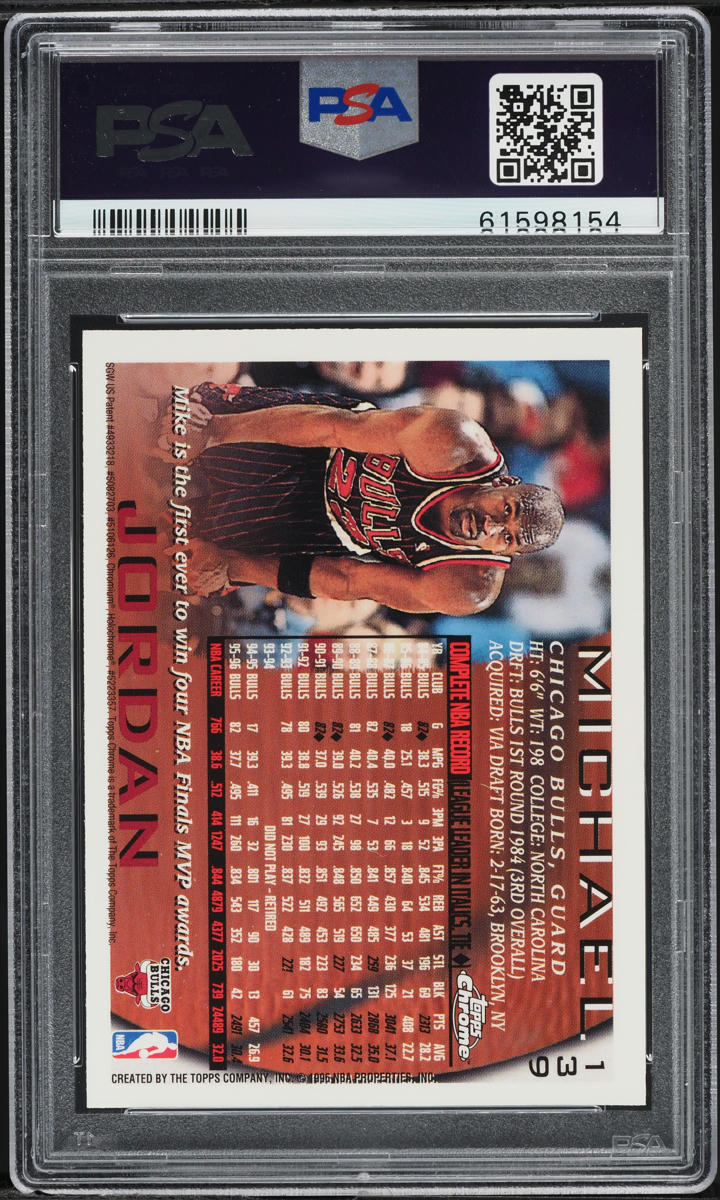 1996 Topps Chrome Michael Jordan #139 PSA 9 MINT on Fanatics Collect