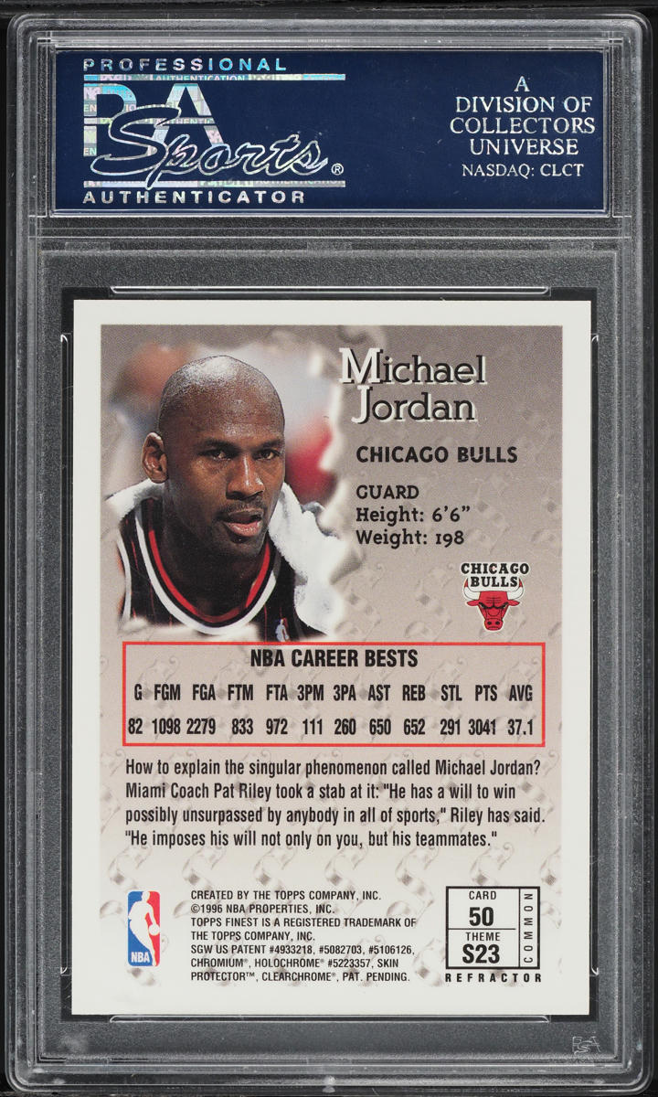 1996 Finest Bronze Refractor Michael Jordan #50 PSA 9 MINT