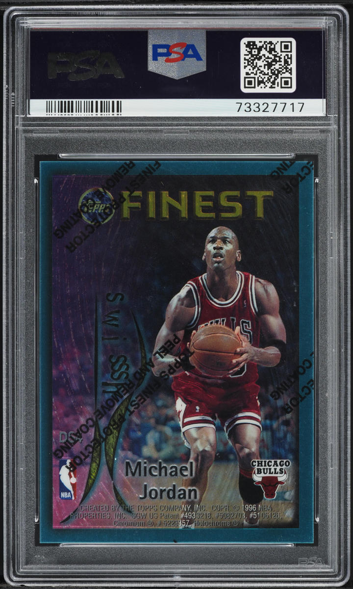 1995 Finest Dish & Swish w/ Coating Michael Jordan & Scottie Pippen #DS4 PSA 8