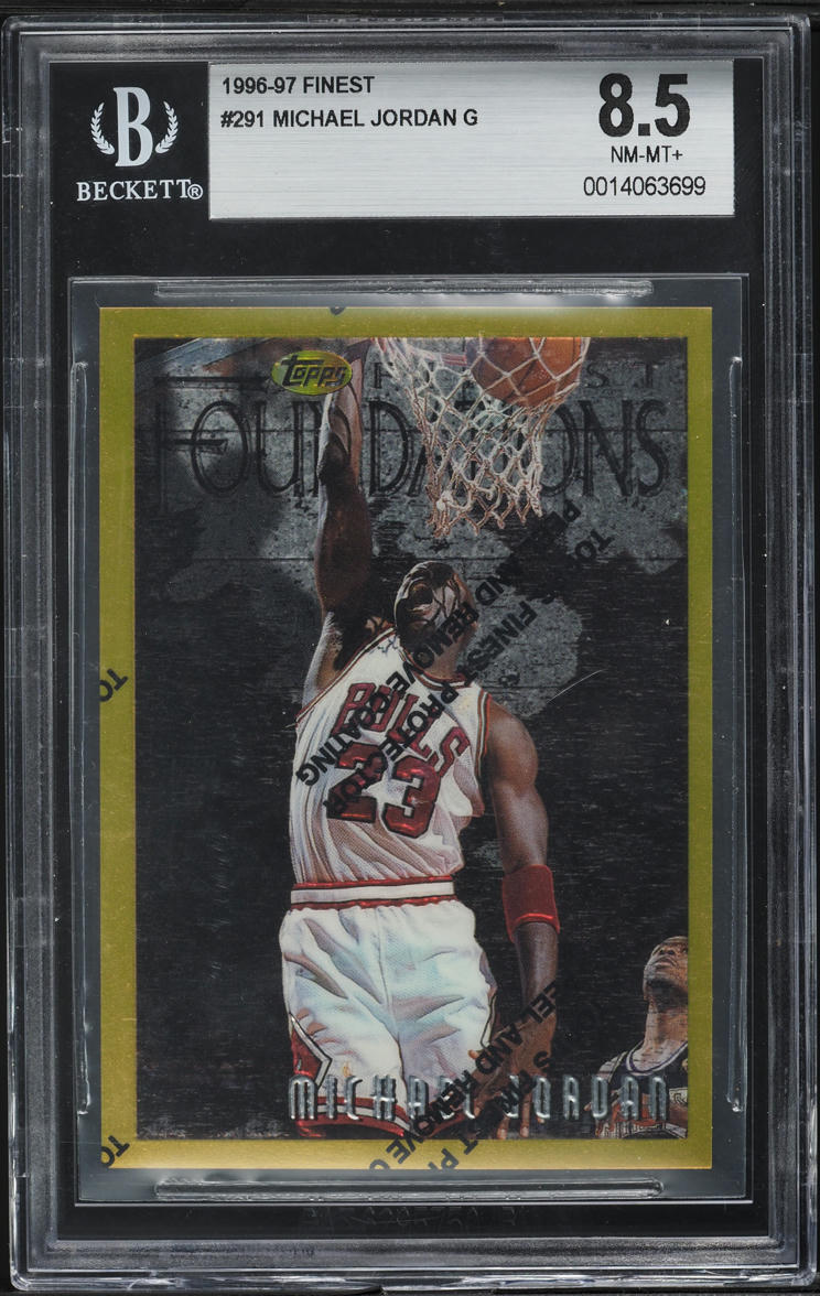 1996 Finest Gold w/ Coating Michael Jordan #291 BGS 8.5 NM-MT+