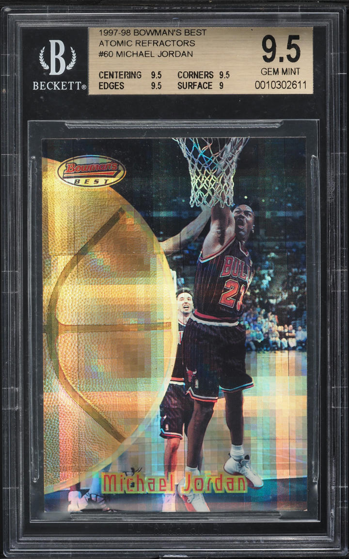 1997 Bowman's Best Atomic Refractor Michael Jordan #60 BGS 9.5 GEM MINT