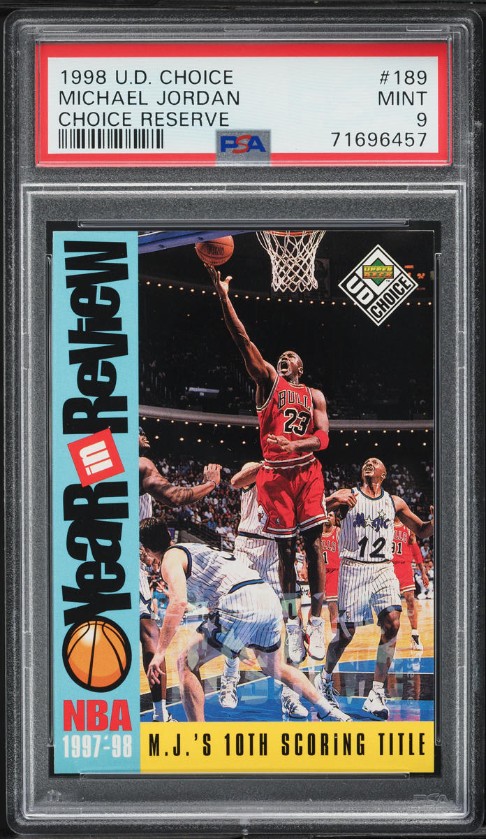 1998 UD Choice Reserve Michael Jordan #189 PSA 9 MINT
