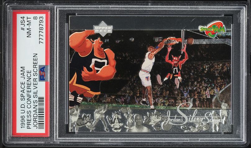 1996 Upper Deck Space Jam Silver Screen Michael Jordan #JS4 PSA 8