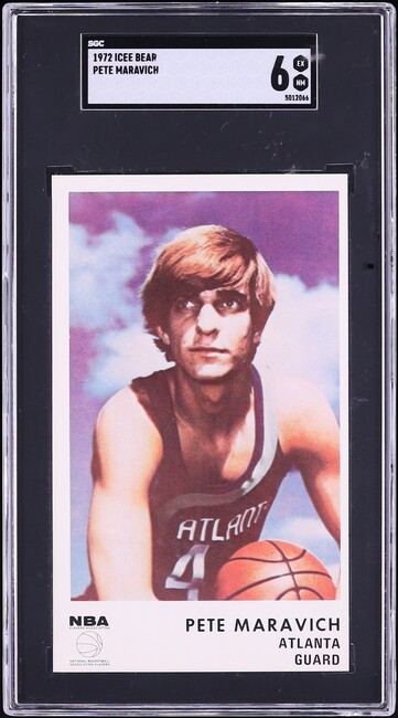 1972 Icee Bear Basketball Pete Maravich SGC 6 EXMT