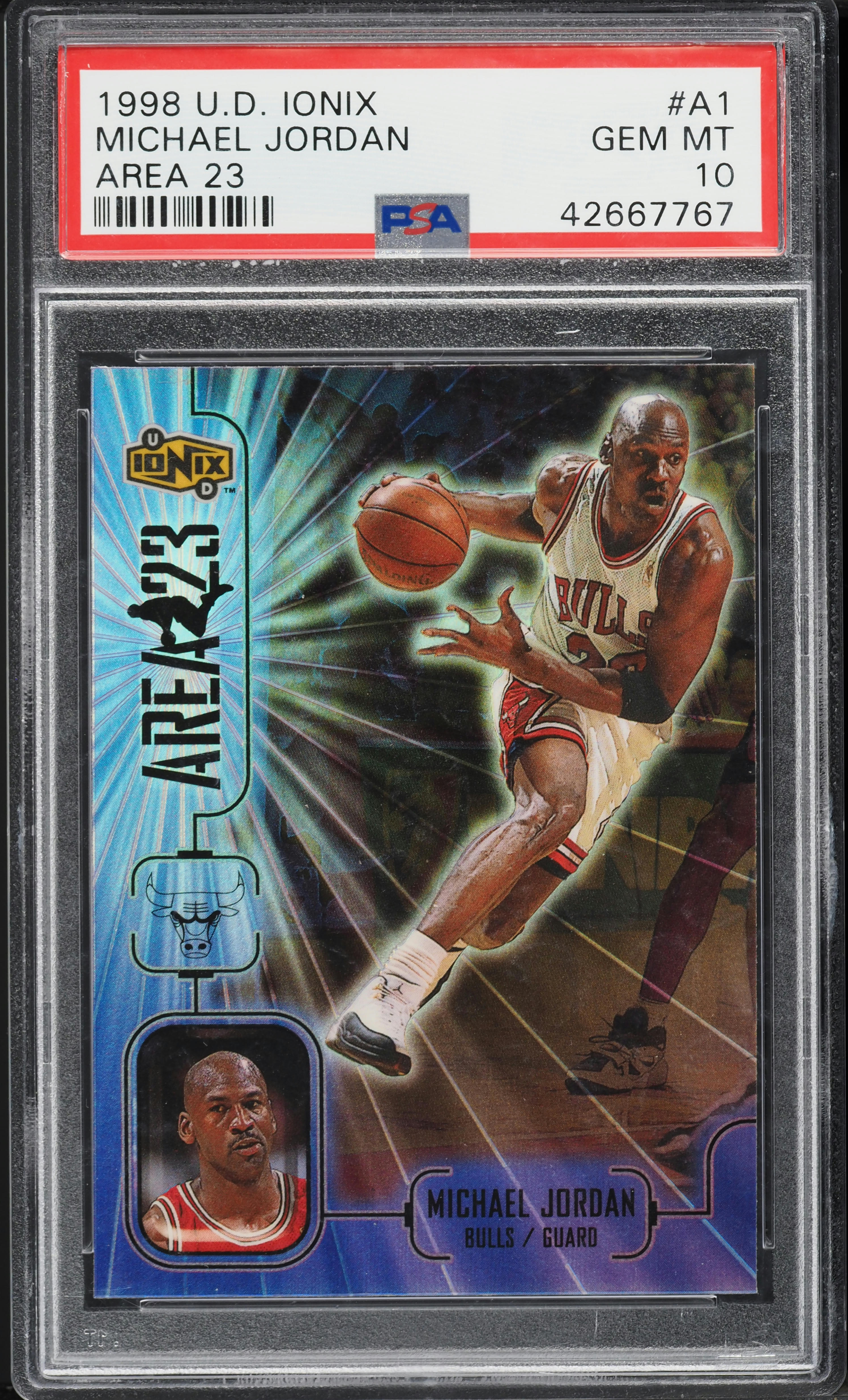 1998 Upper Deck Ionix Area 23 Michael Jordan #A1 PSA 10 GEM MINT