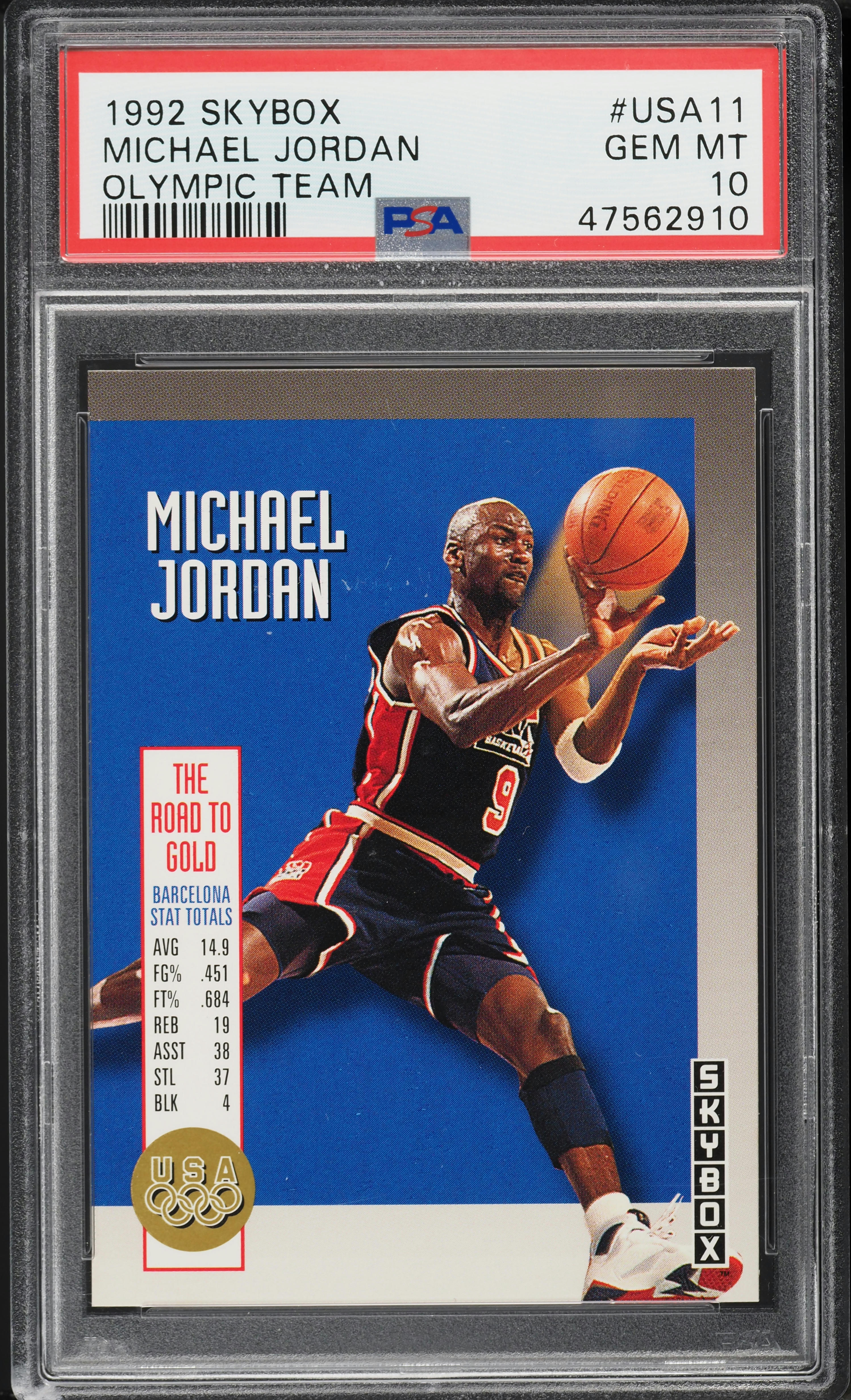 1992 Skybox Olympic Team Michael Jordan #USA11 PSA 10 GEM MINT on 