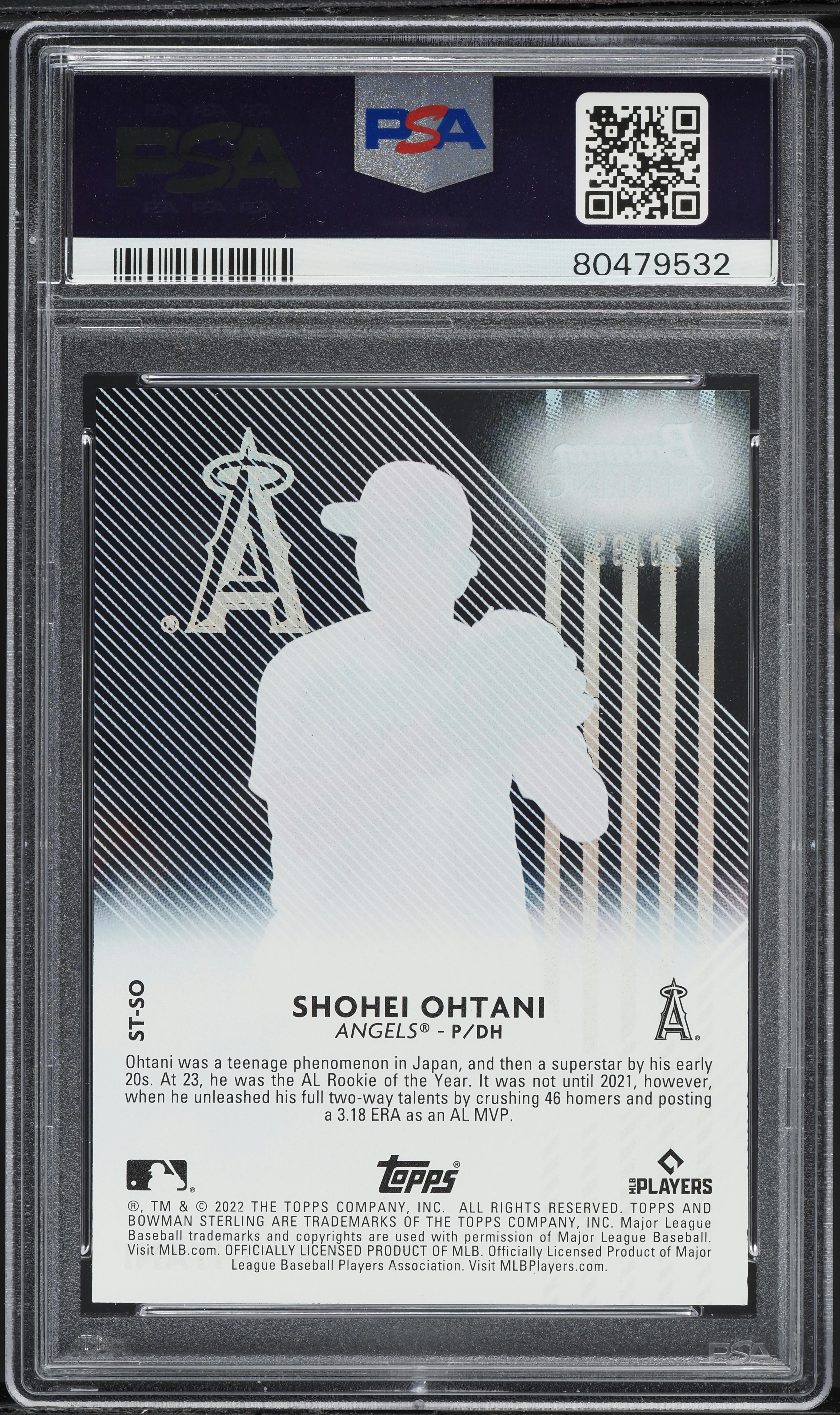 2022 Bowman Sterling Tek Shohei Ohtani /99 #STSO PSA 10 GEM MINT 