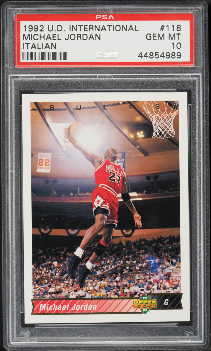 1992 Upper Deck International Italian Michael Jordan #118 PSA 10 GEM MINT