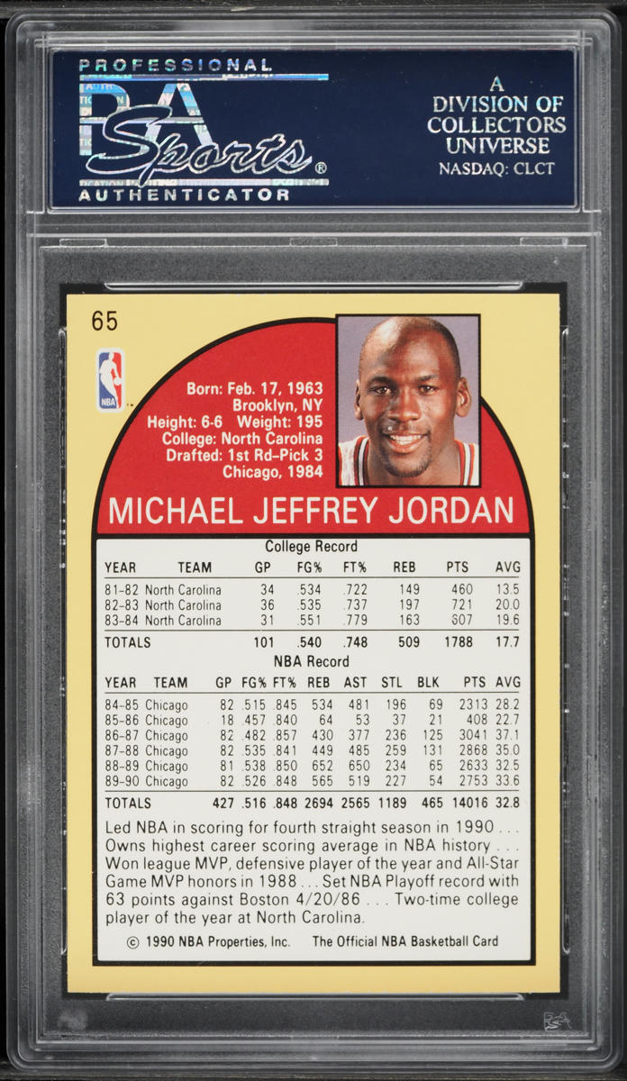 1990 Hoops Michael Jordan #65 PSA 10 GEM MINT on Fanatics Collect