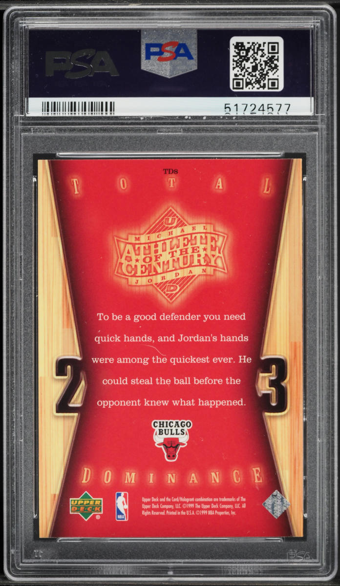 1999 Upper Deck MJ Athlete Of The Century Total Dominance Michael Jordan PSA 10