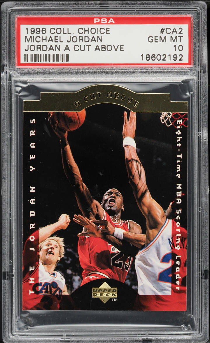 1996 Collector's Choice A Cut Above Die-Cut Michael Jordan #CA2 PSA 10 GEM MINT