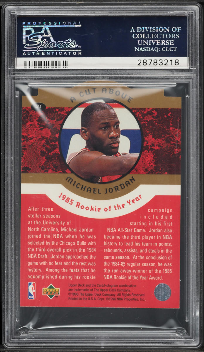 1996 Collector's Choice A Cut Above Die-Cut Michael Jordan #CA1 PSA 10 GEM MINT