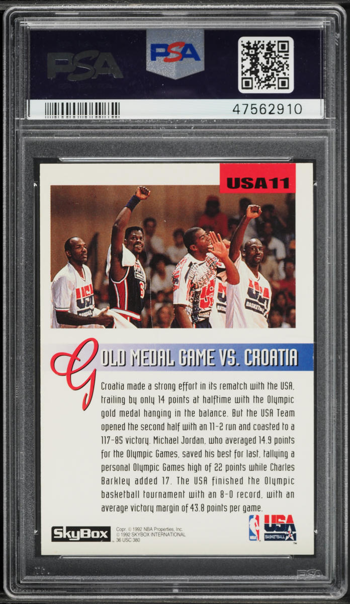 1992 Skybox Olympic Team Michael Jordan #USA11 PSA 10 GEM MINT on 