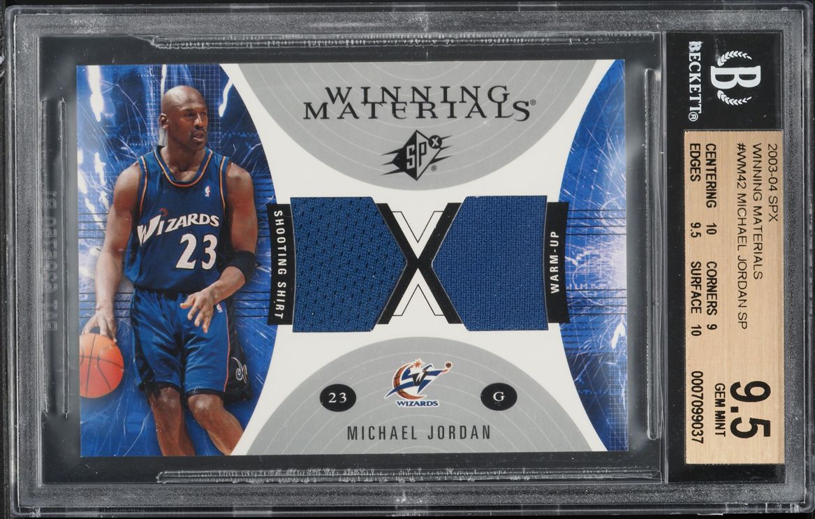 2003 SPx Winning Materials Michael Jordan PATCH #WM42 BGS 9.5 GEM MINT