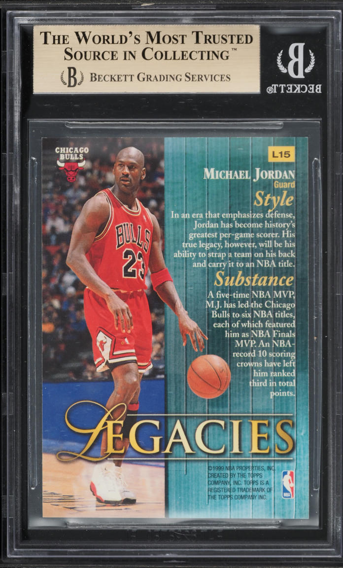 1998 Topps Legacies Michael Jordan #L15 BGS 9.5 GEM MINT