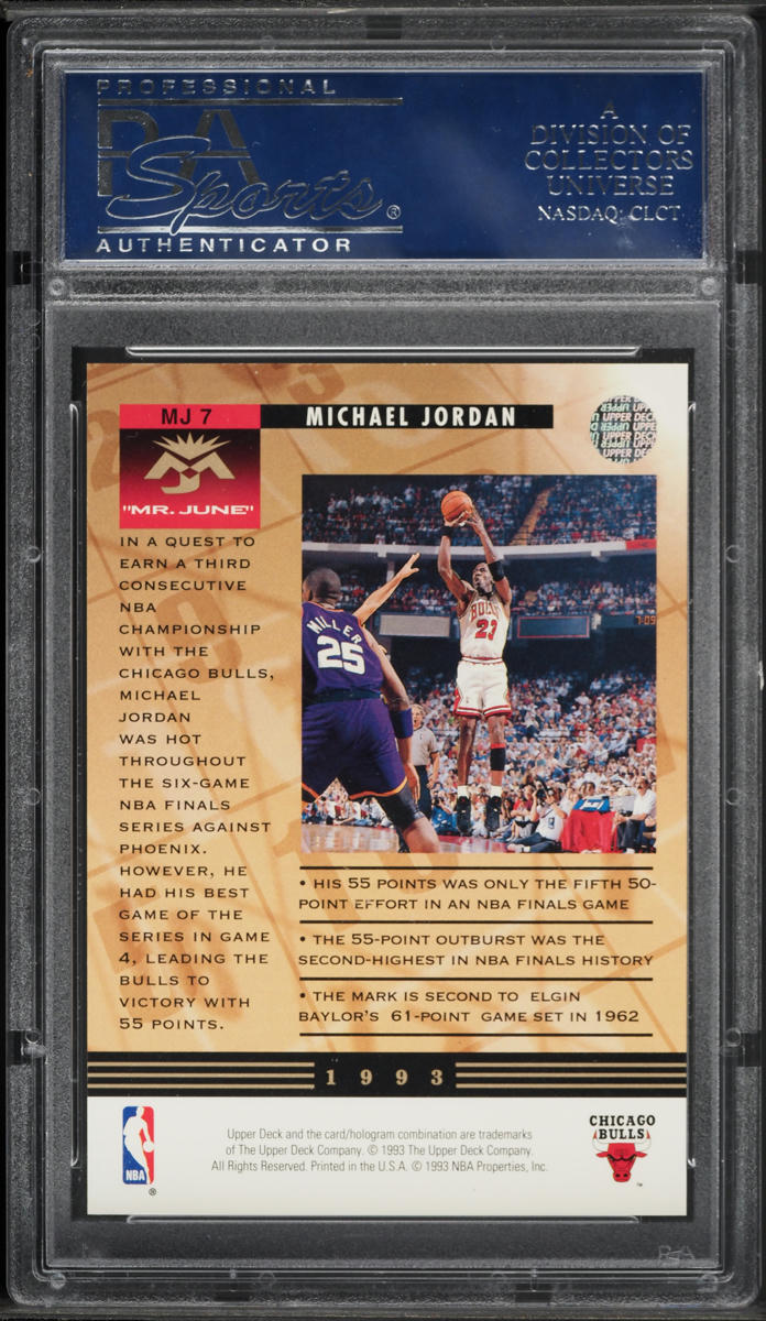1993 Upper Deck Mr. June 55-Point Game Michael Jordan #MJ7 PSA 10 GEM MINT