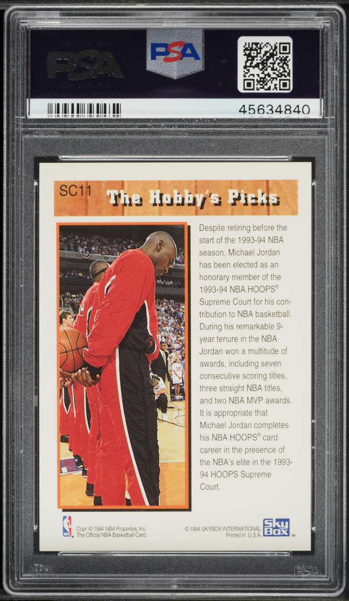 1993 Hoops Supreme Court Michael Jordan #SC11 PSA 10 GEM MINT