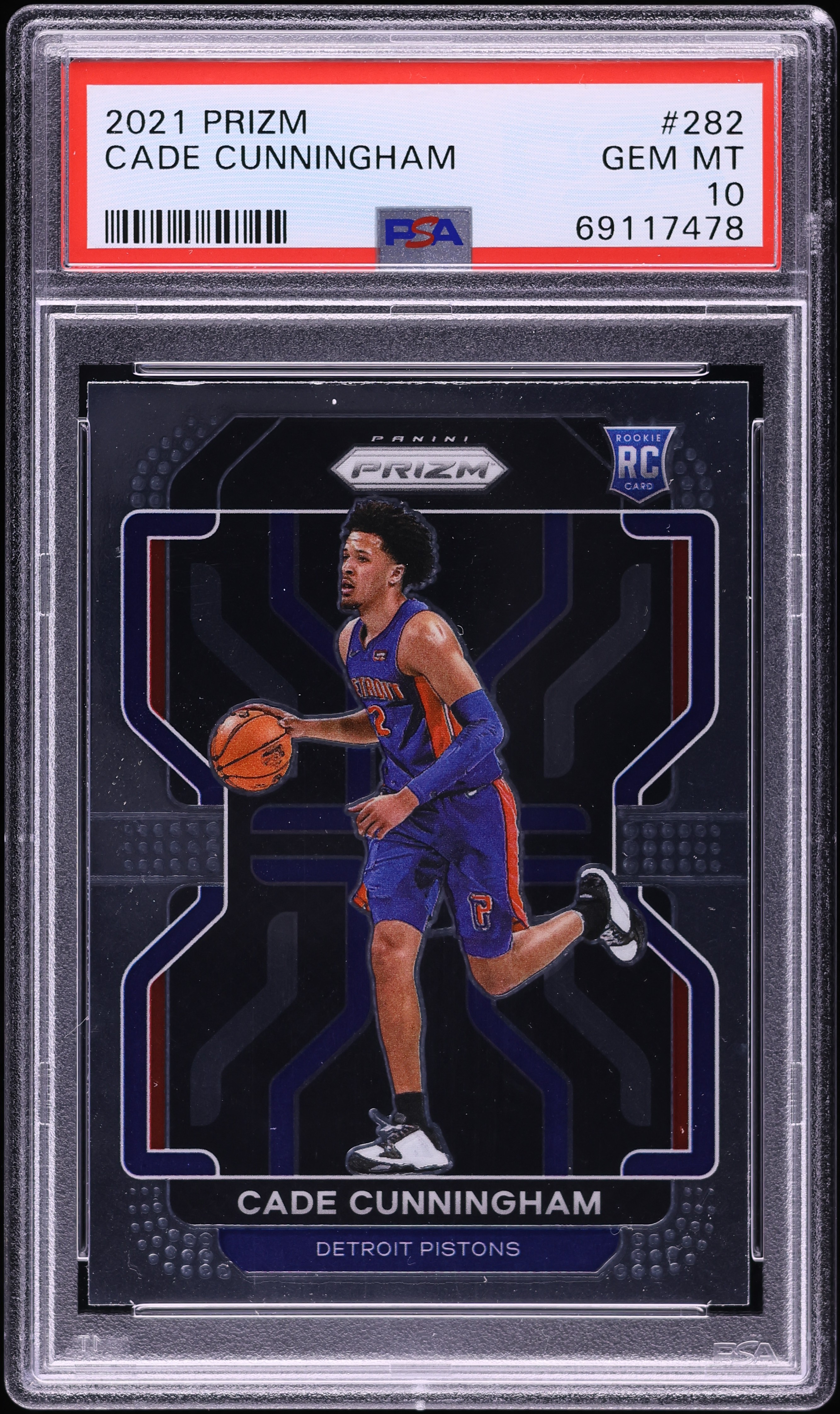 2021 Panini Prizm Cade Cunningham ROOKIE #282 PSA 10 GEM MINT on