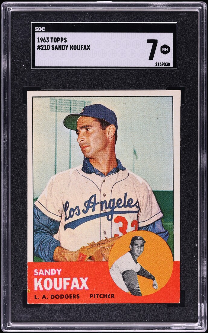 1963 Topps Sandy Koufax #210 SGC 7 NRMT