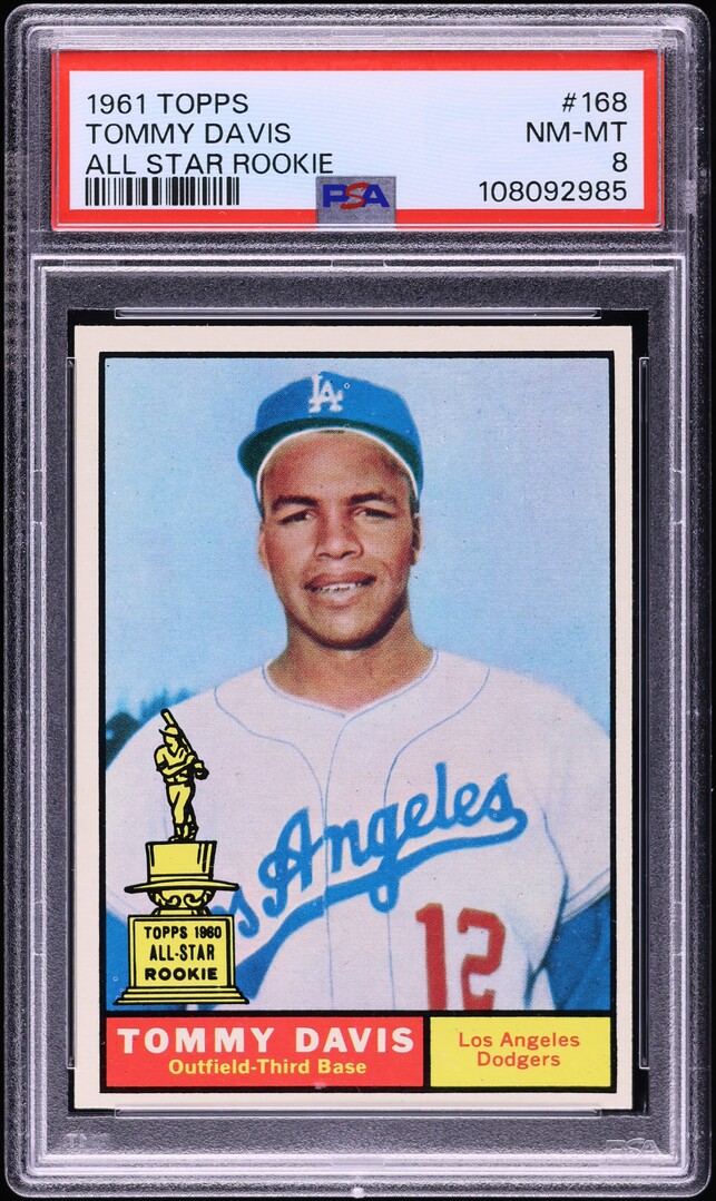 1961 Topps Tommy Davis #168 PSA 8 NM-MT