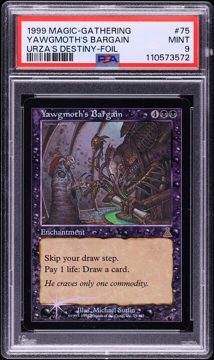 cards with bargain mtg Yawgmoth's Magic the Gathering Card Quicksand Keychain  KeychainMonster You lose half your life Yawgmoth's Bargain [Urza's Destiny] Damaged