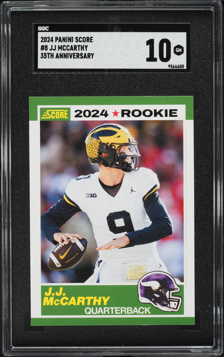 2024 Score 35th Anniversary JJ Mccarthy #8 SGC 10 GEM MINT