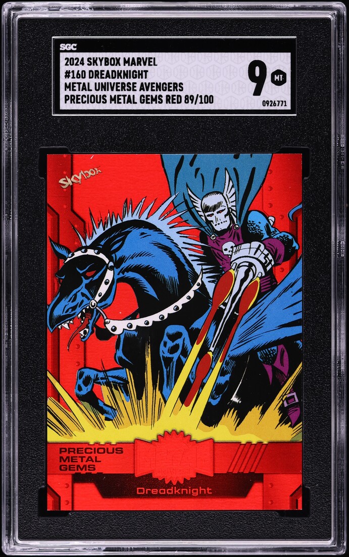 2024 Marvel Metal Universe Avengers PMG Red Dreadknight /100 #160 SGC 9 MINT