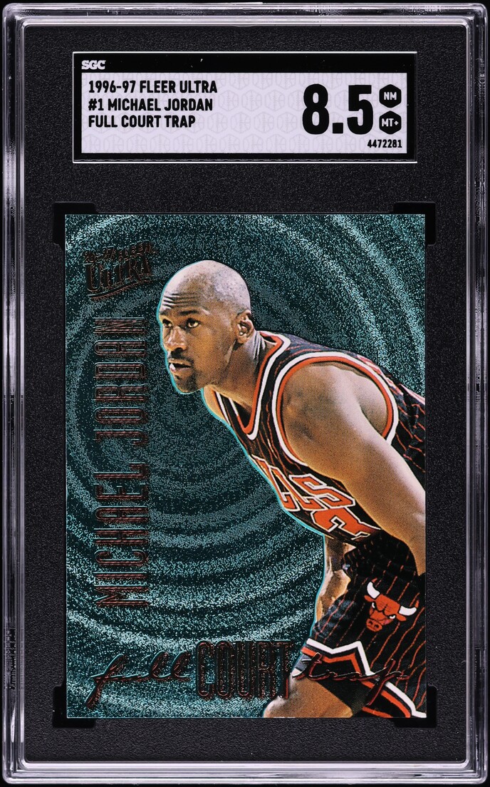 1996 Ultra Full Court Trap Michael Jordan #1 SGC 8.5 NM-MT+