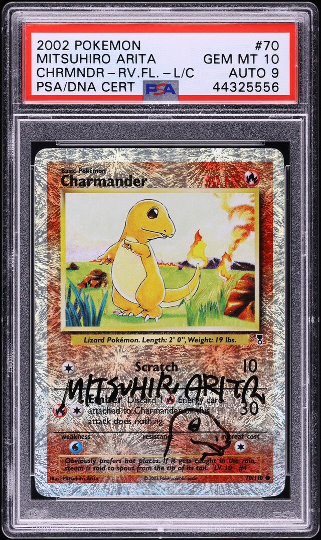 2002 Pokemon Legendary Collection Reverse Charmander Arita AUTO