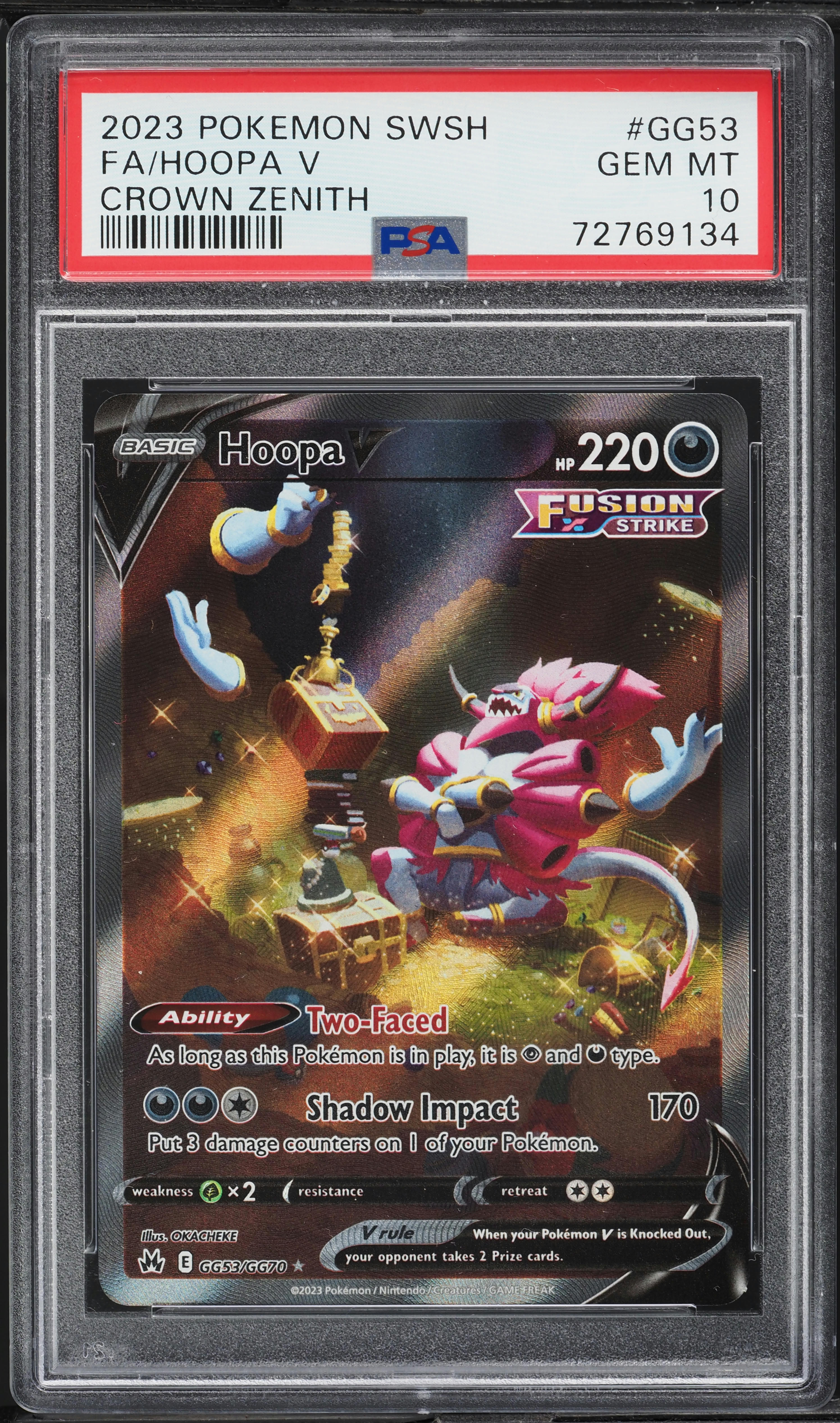 2023 Pokemon Sword & Shield Crown Zenith Full Art Hoopa V #GG53