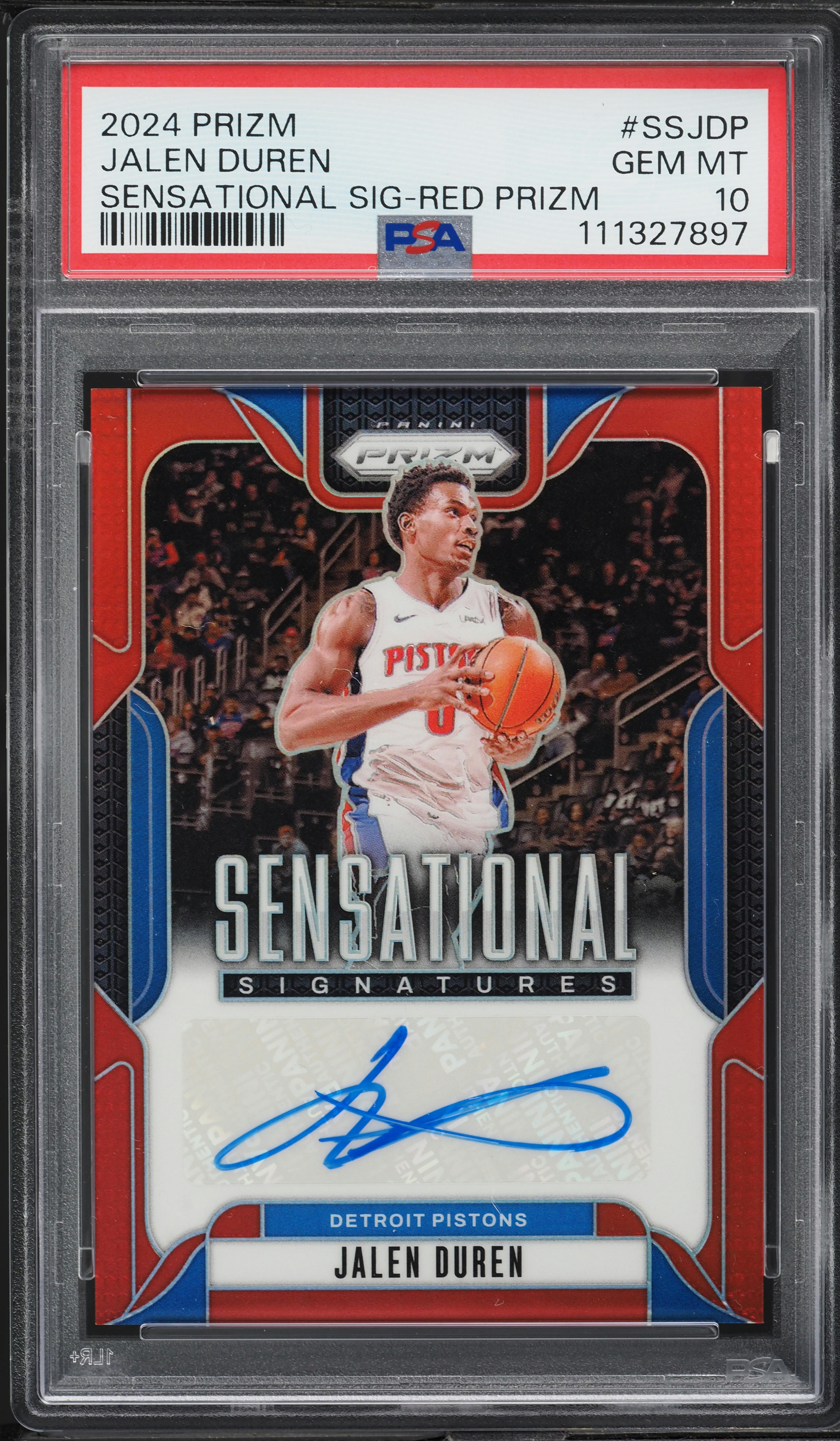 2024 Panini Prizm Sensational Signatures Red Jalen Duren AUTO /99