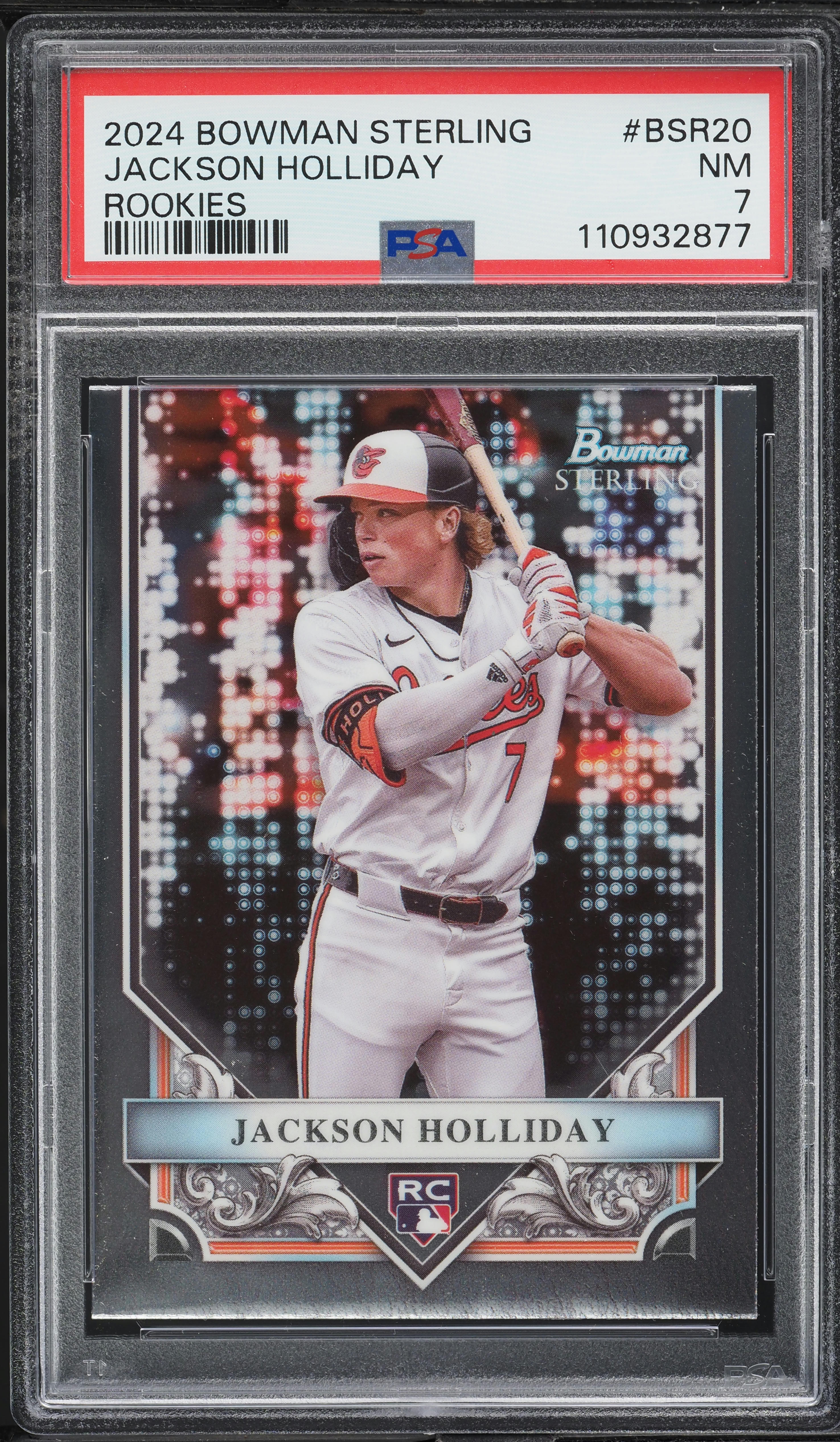 2024 Bowman Sterling Jackson Holliday ROOKIE #BSR20 PSA 7 NRMT on