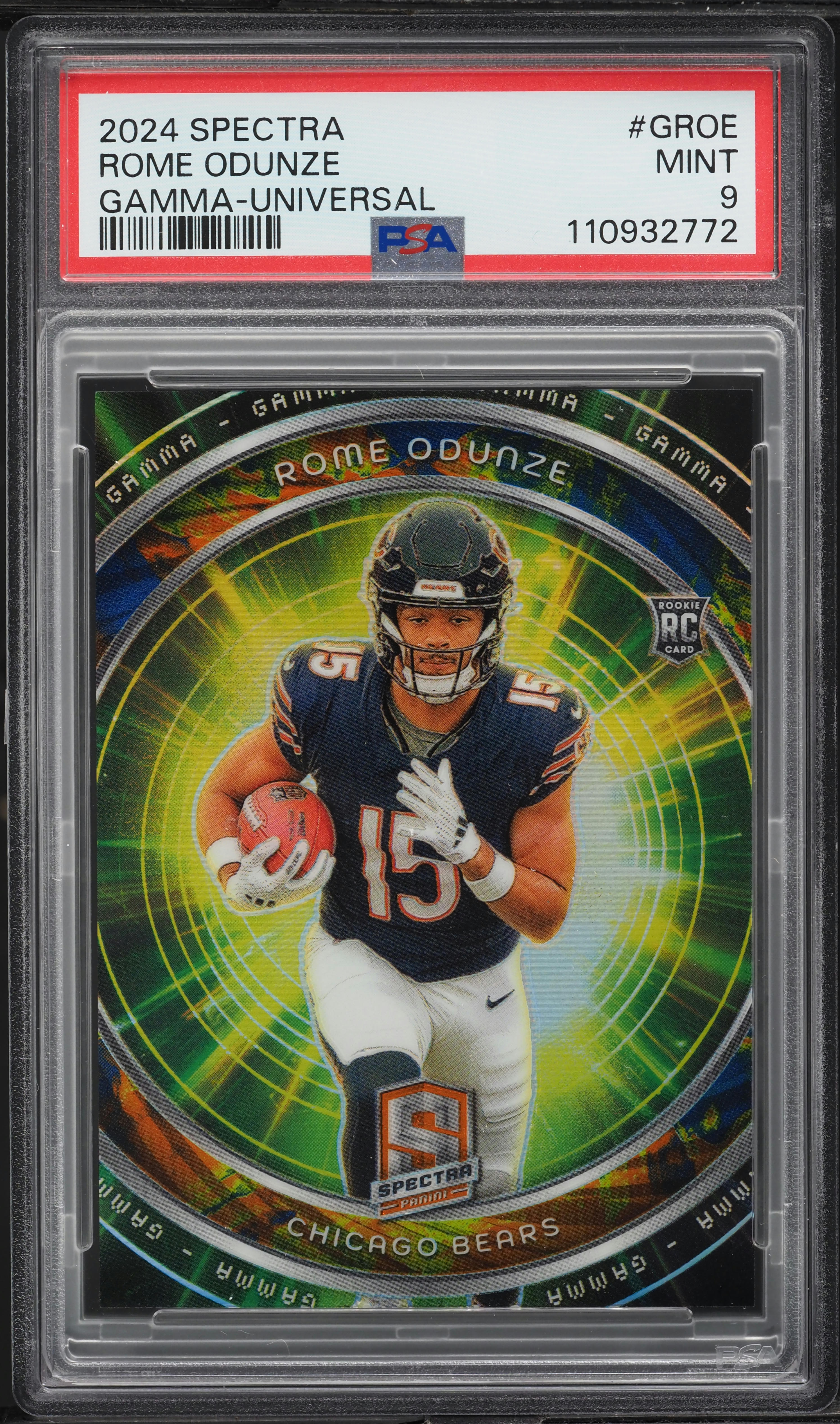 2024 Panini Spectra Gamma Universal Rome Odunze ROOKIE /10 #G-ROE