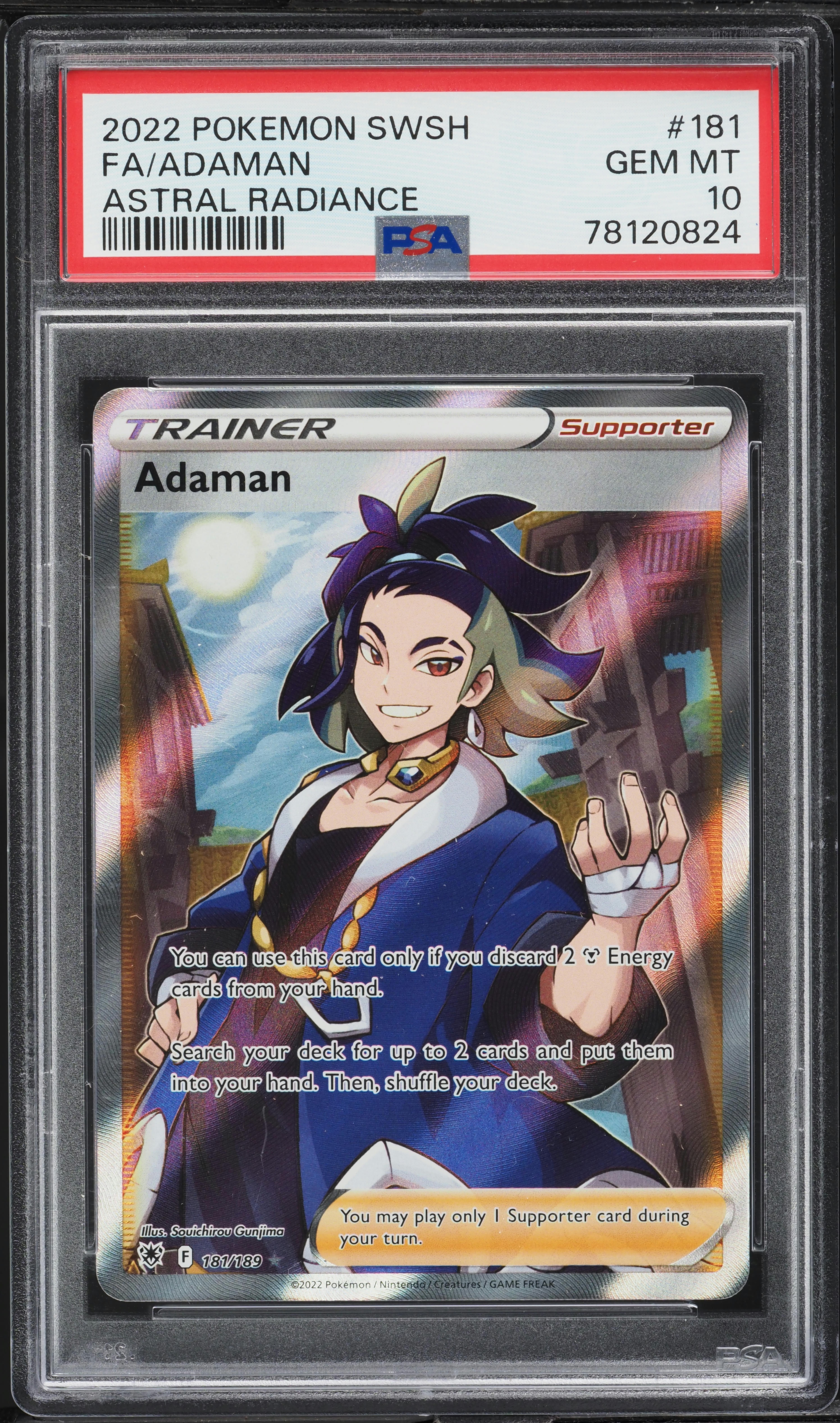 2022 Pokemon Sword & Shield Astral Radiance Full Art Adaman #181 PSA 10 GEM  MINT on Fanatics Collect