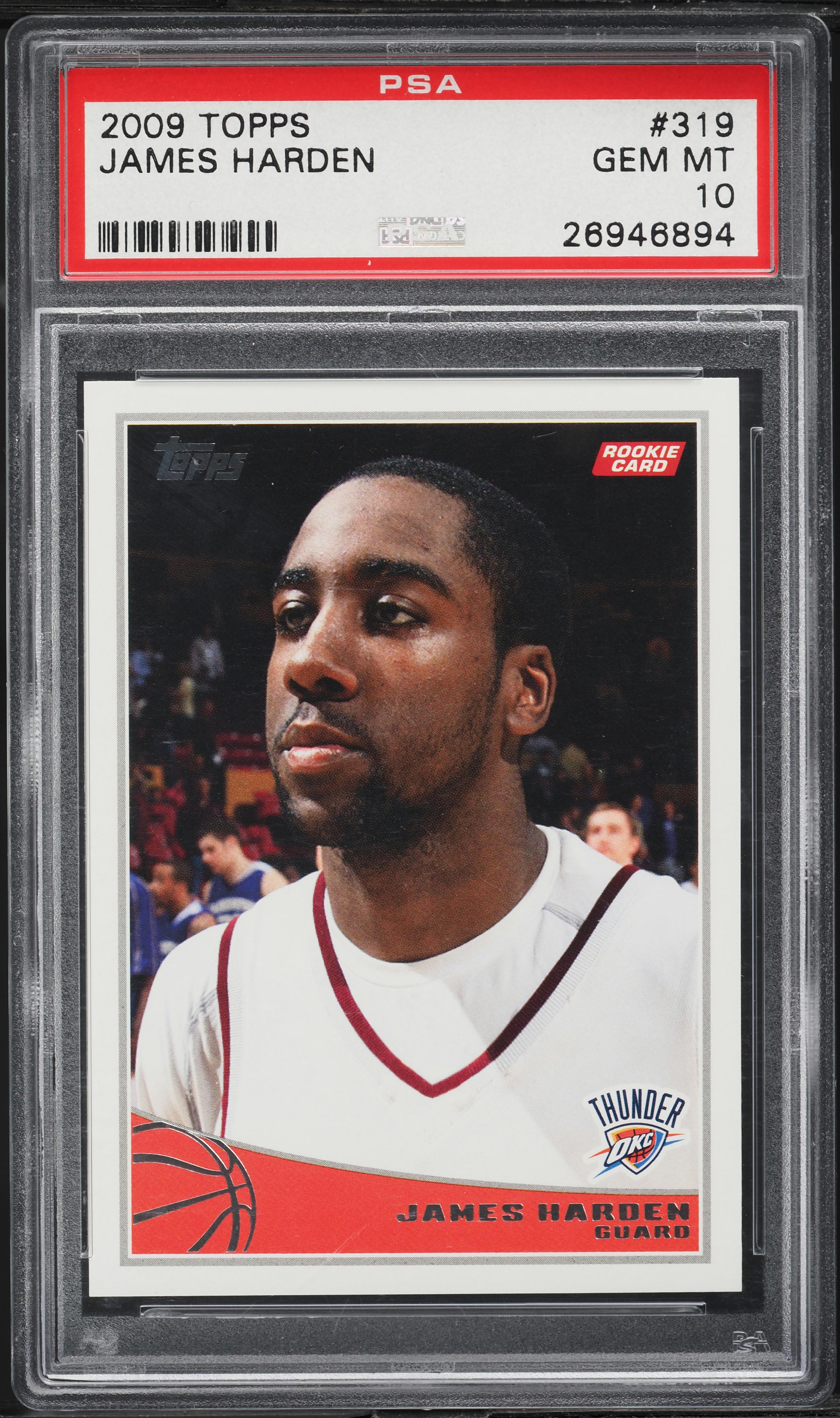 2009 Topps Basketball James Harden ROOKIE #319 PSA 10 GEM MINT on