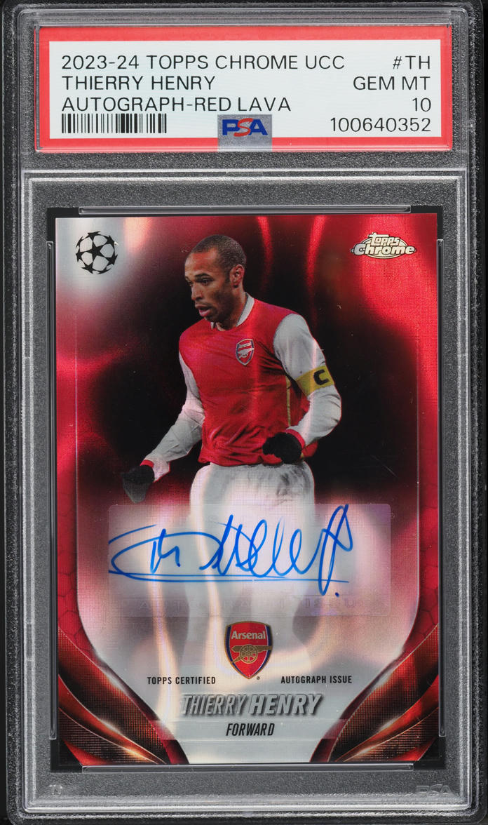 2023 Topps Chrome UCC Red Lava Thierry Henry AUTO #TH PSA 10 GEM