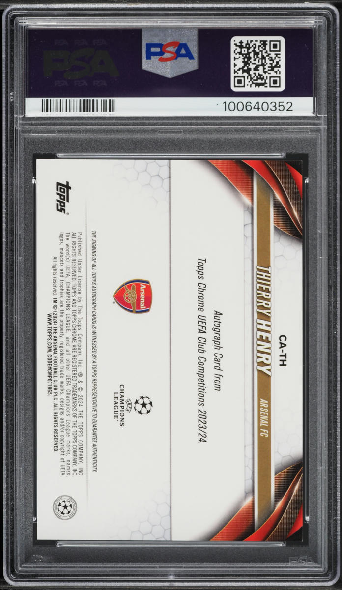1997 Thierry Henry Autocollant Superfoot Panini #137 – PSA 8 – Rare