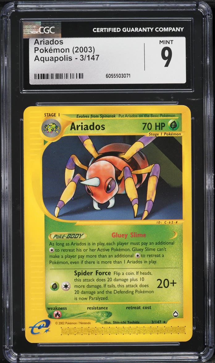 2003 Pokemon Aquapolis Ariados #3 CGC 9 MINT