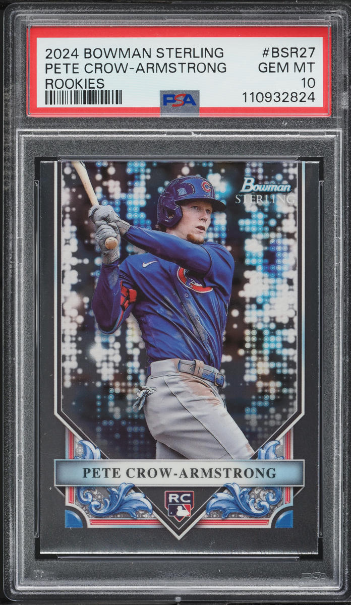 ゲームセンター・ゲームカード BOWMAN STERLING 2024 Bowman Sterling Pete Crow-Armstrong ROOKIE #BSR27 PSA 10 GEM