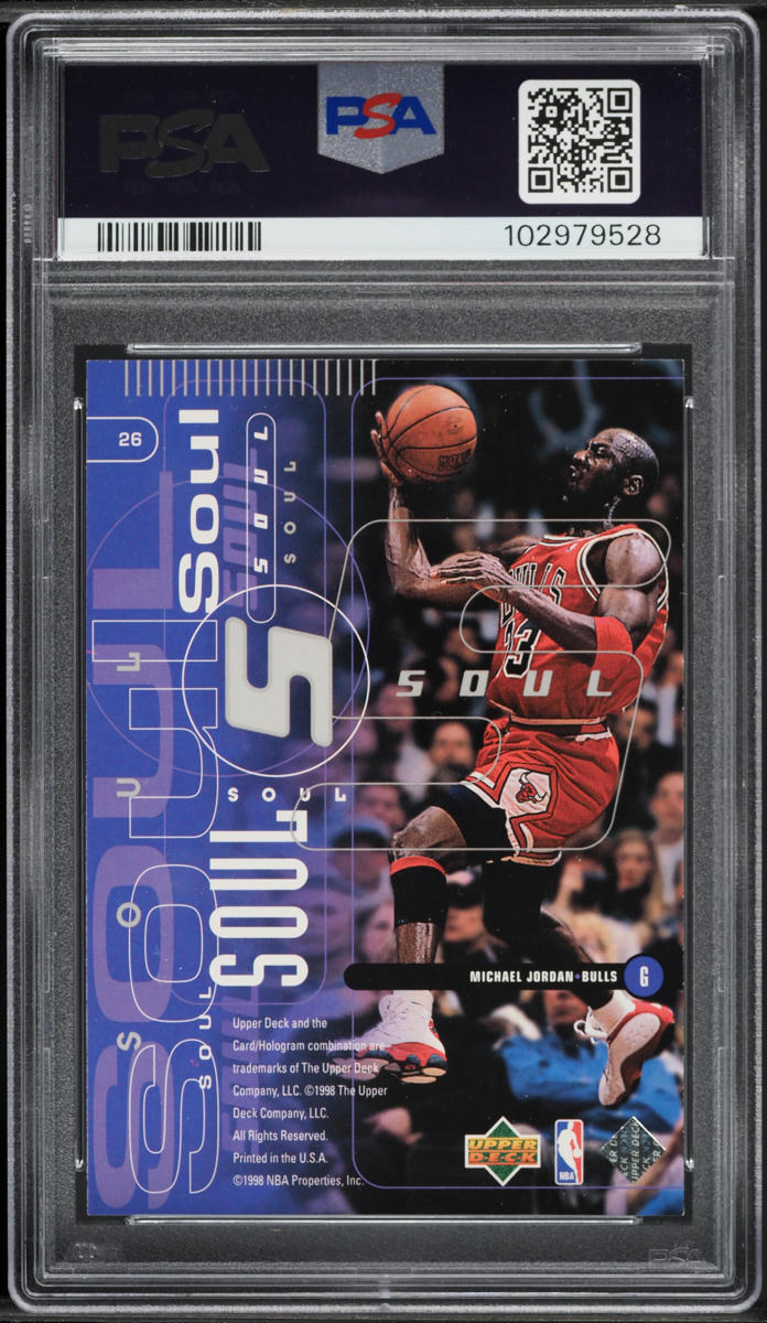 1998 Upper Deck Basketball Michael Jordan #26 PSA 8 NM-MT