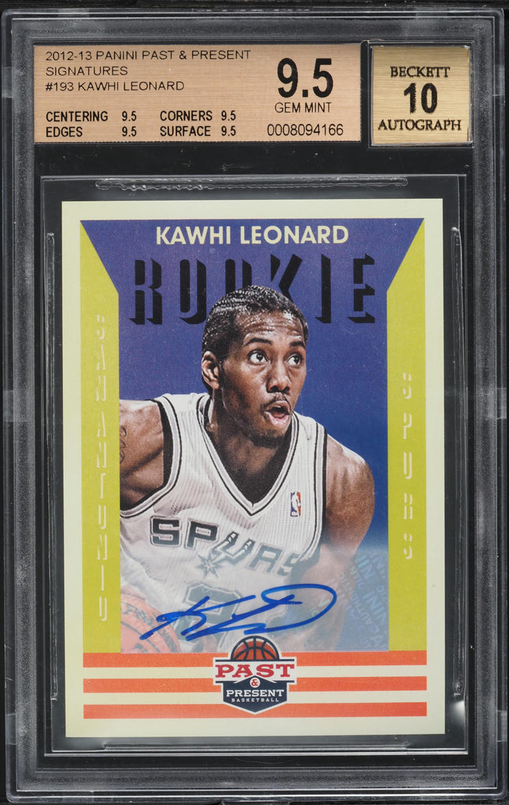 2012 Panini Past & Present Kawhi Leonard ROOKIE AUTO #193 BGS 9.5 GEM MINT