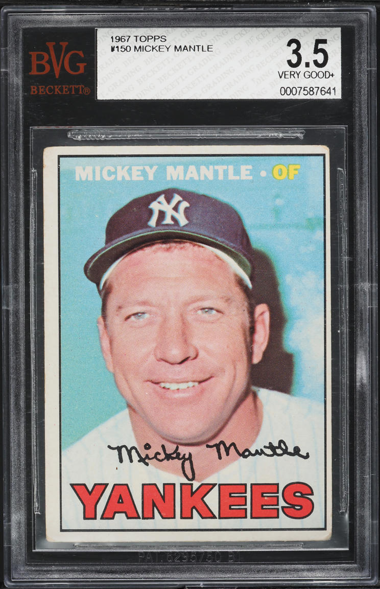 1967 O-Pee-Chee Mickey Mantle #150 BVG 3.5 VG+