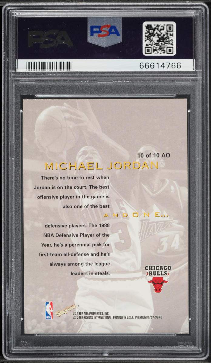 1997 Skybox Premium And One Michael Jordan #10 PSA 9 MINT